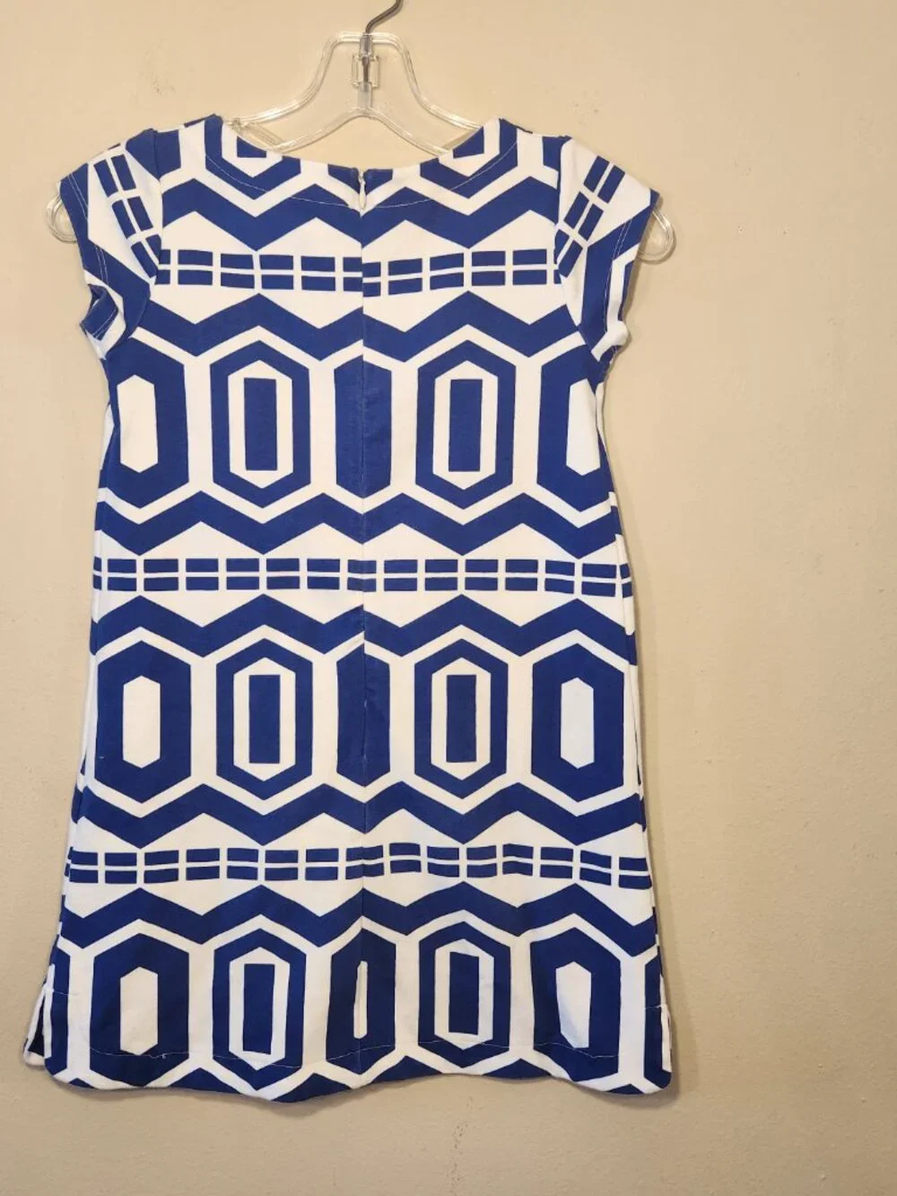Gymboree blue and white print dress size 8
